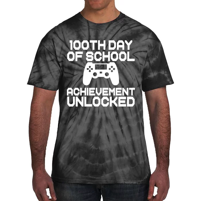 100th Day Of School Achievement Unlocked Tie-Dye T-Shirt