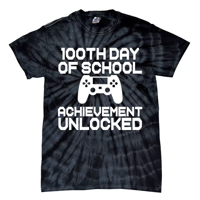 100th Day Of School Achievement Unlocked Tie-Dye T-Shirt