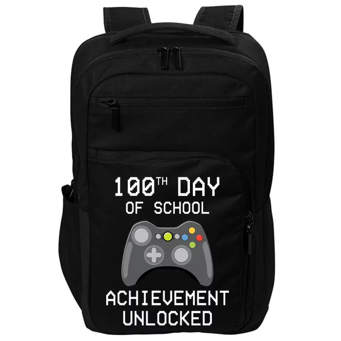 100th Day Of School Achievement Unlocked Cute Impact Tech Backpack