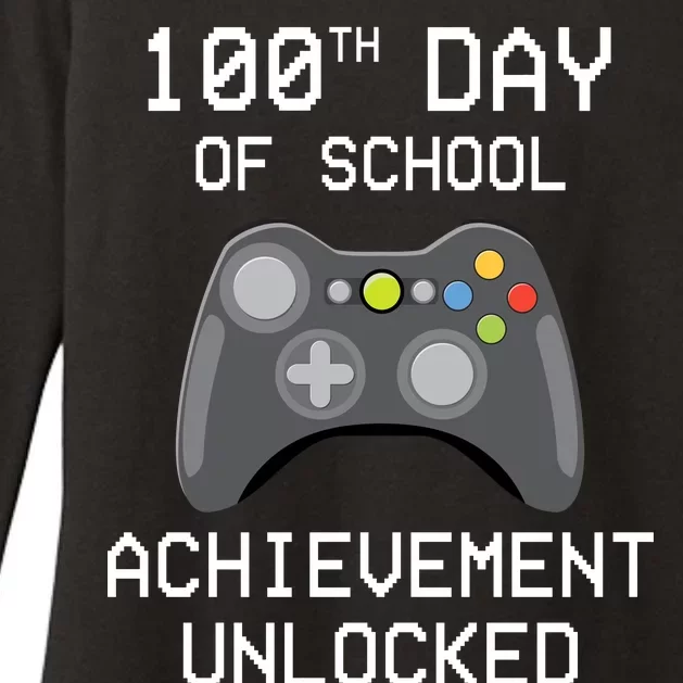 100th Day Of School Achievement Unlocked Cute Womens CVC Long Sleeve Shirt