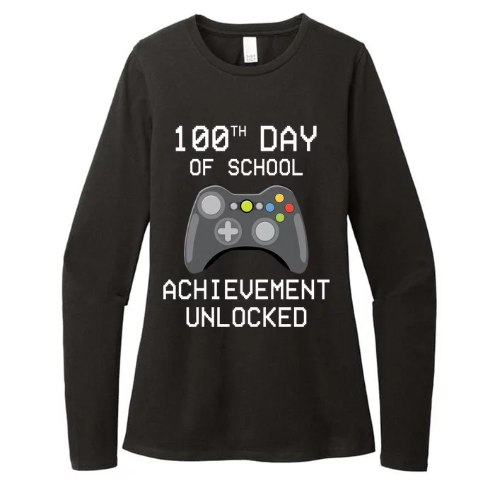 100th Day Of School Achievement Unlocked Cute Womens CVC Long Sleeve Shirt