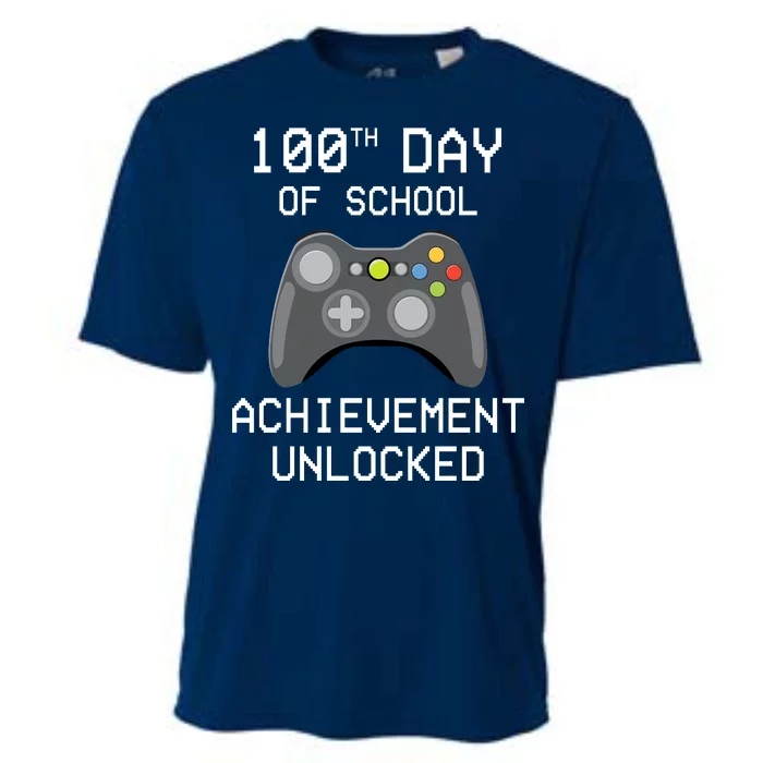 100th Day Of School Achievement Unlocked Cute Cooling Performance Crew T-Shirt