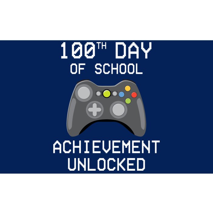 100th Day Of School Achievement Unlocked Cute Bumper Sticker