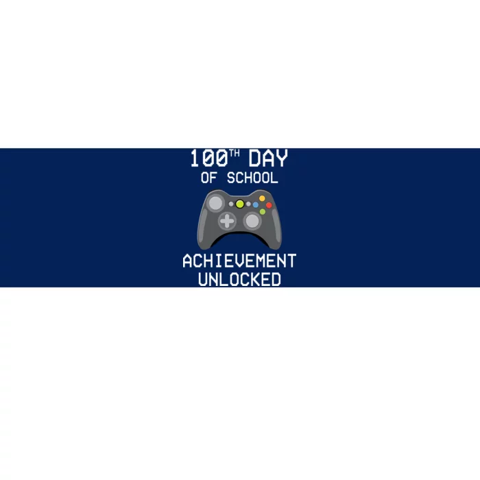 100th Day Of School Achievement Unlocked Cute Bumper Sticker