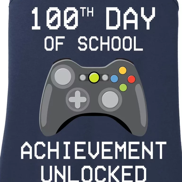 100th Day Of School Achievement Unlocked Cute Ladies Essential Tank