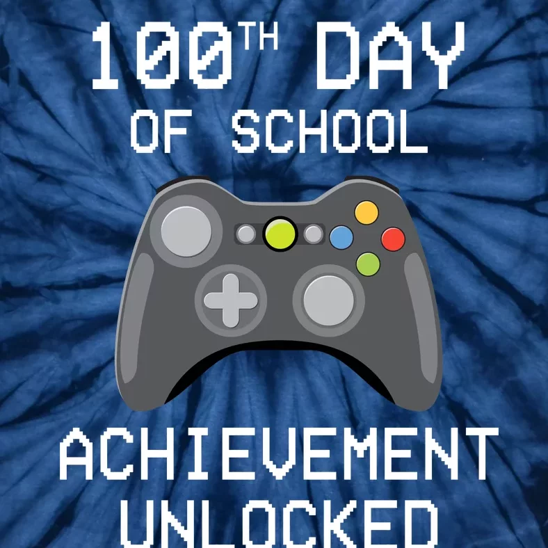 100th Day Of School Achievement Unlocked Cute Tie-Dye T-Shirt