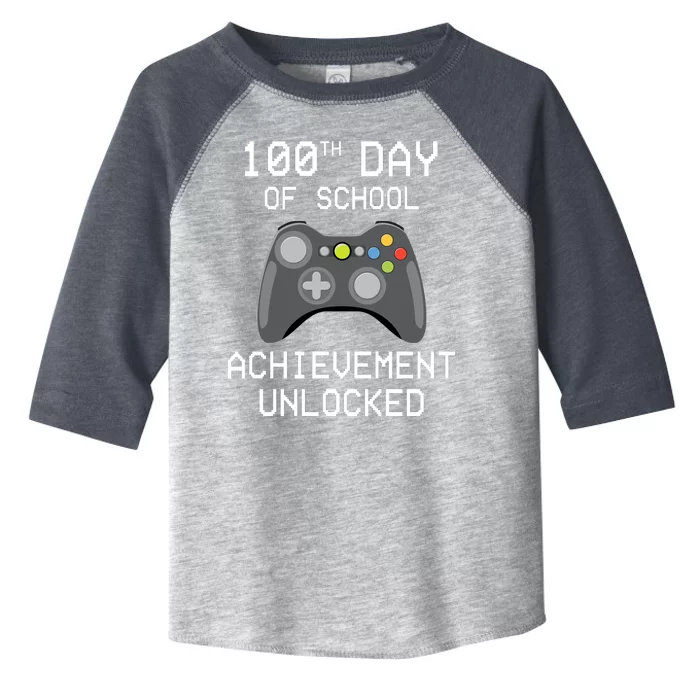 100th Day Of School Achievement Unlocked Cute Toddler Fine Jersey T-Shirt