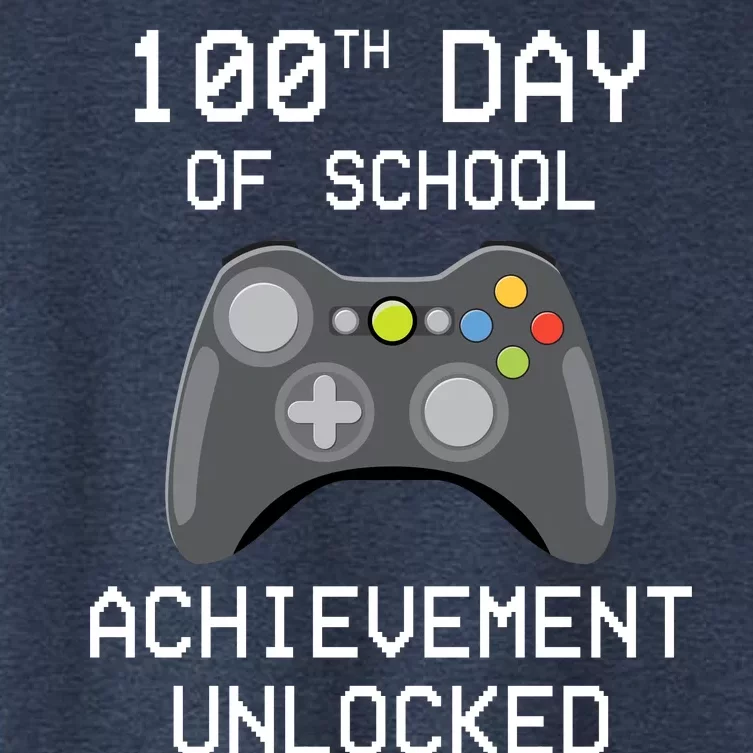 100th Day Of School Achievement Unlocked Cute Women's Crop Top Tee