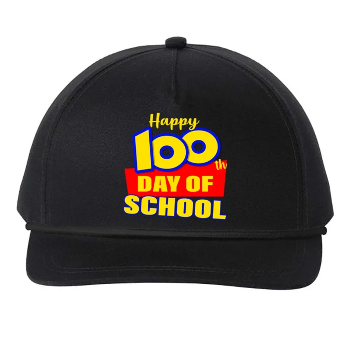 100th Day Of School Cartoon Movie Logo Snapback Five-Panel Rope Hat