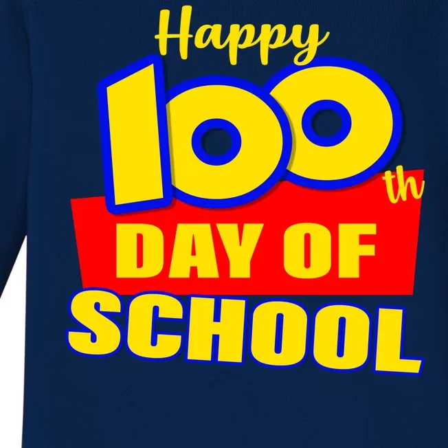 100th Day Of School Cartoon Movie Logo Baby Long Sleeve Bodysuit