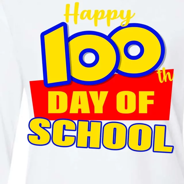 100th Day Of School Cartoon Movie Logo Womens Cotton Relaxed Long Sleeve T-Shirt