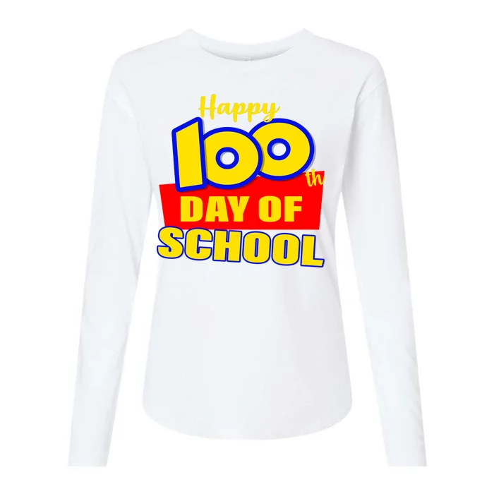 100th Day Of School Cartoon Movie Logo Womens Cotton Relaxed Long Sleeve T-Shirt