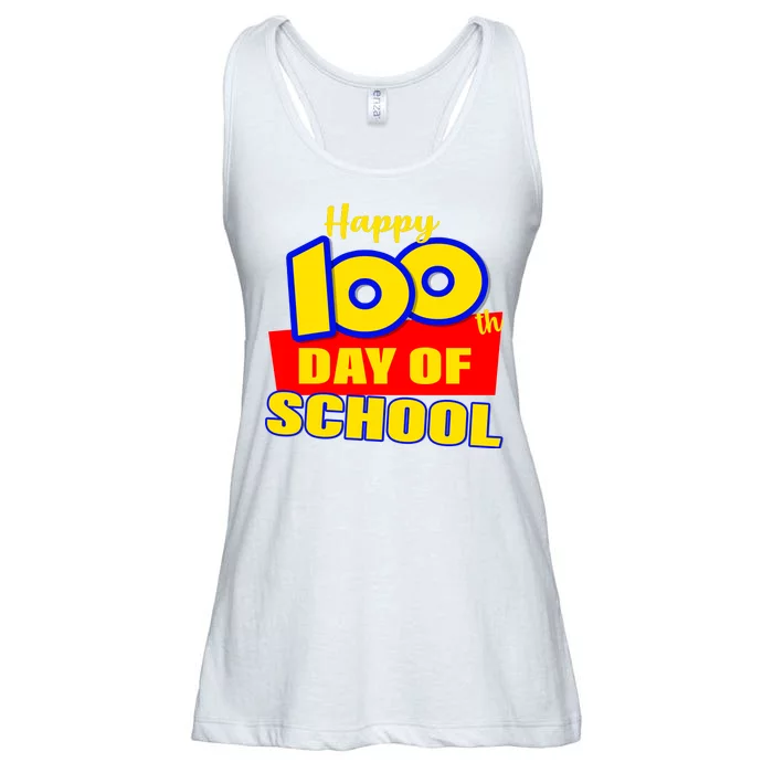 100th Day Of School Cartoon Movie Logo Ladies Essential Flowy Tank