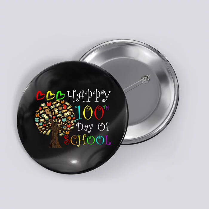 100th Day Of School Educational Tree Button