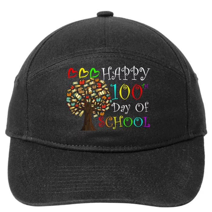 100th Day Of School Educational Tree 7-Panel Snapback Hat