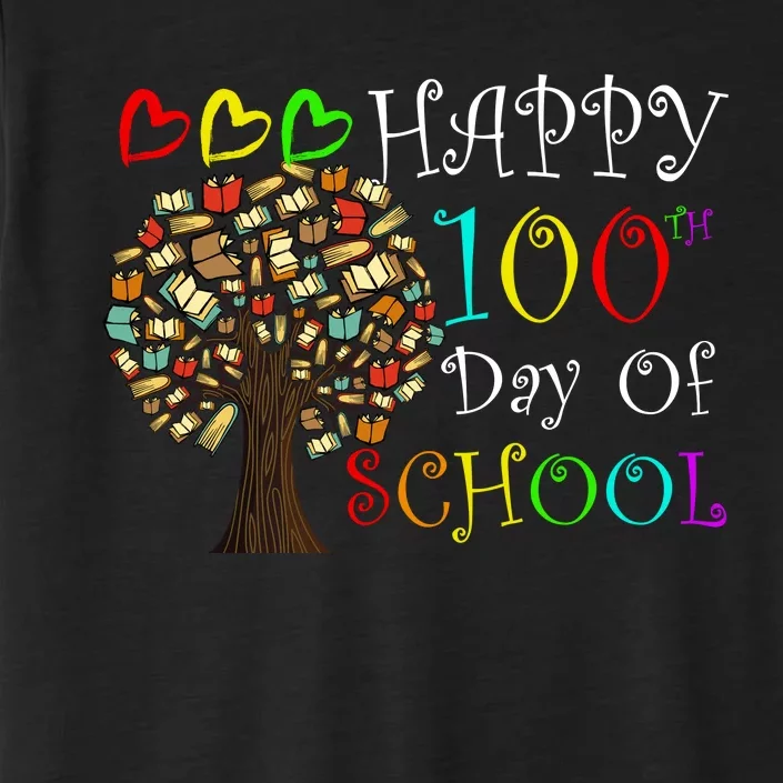 100th Day Of School Educational Tree ChromaSoft Performance T-Shirt