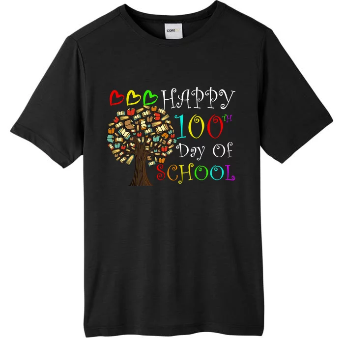 100th Day Of School Educational Tree ChromaSoft Performance T-Shirt