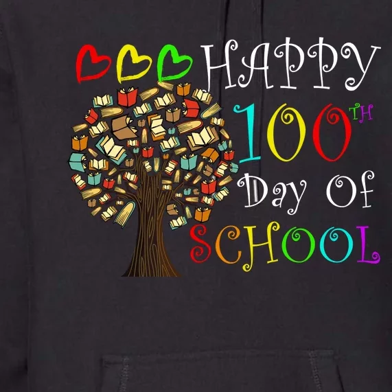 100th Day Of School Educational Tree Premium Hoodie