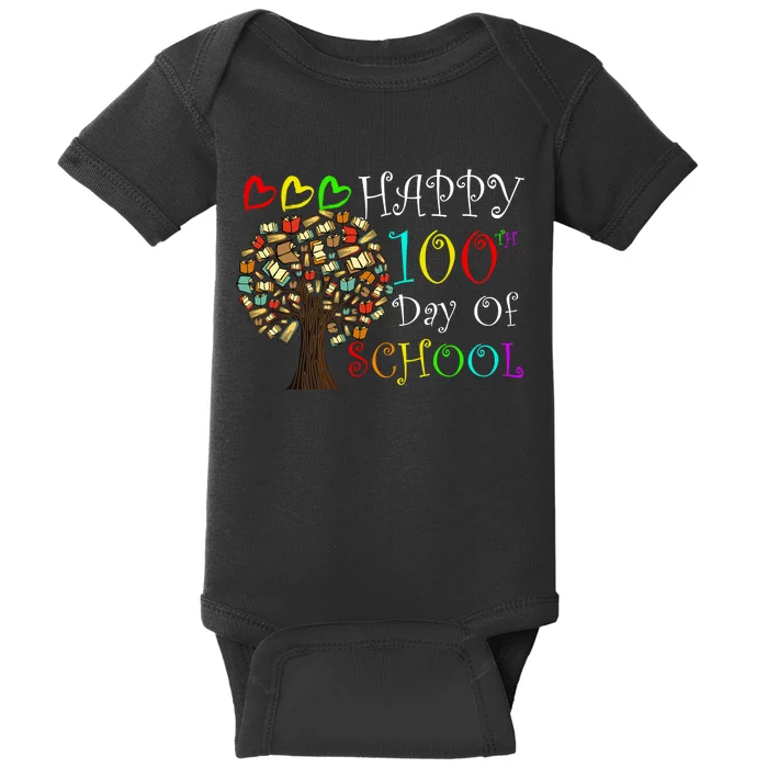 100th Day Of School Educational Tree Baby Bodysuit