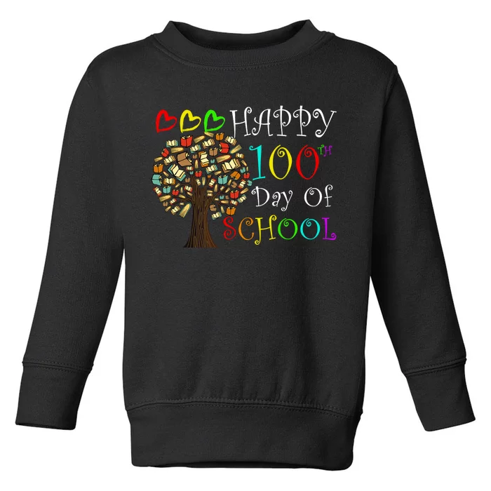 100th Day Of School Educational Tree Toddler Sweatshirt