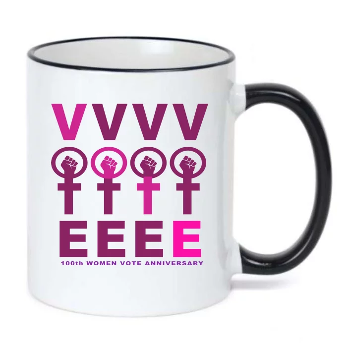 100th Women Vote Anniversary Black Color Changing Mug