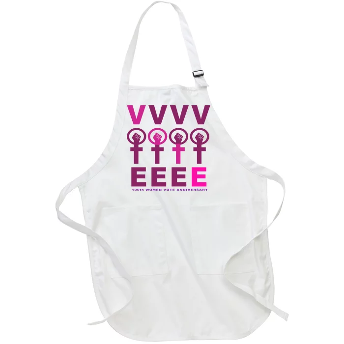 100th Women Vote Anniversary Full-Length Apron With Pocket