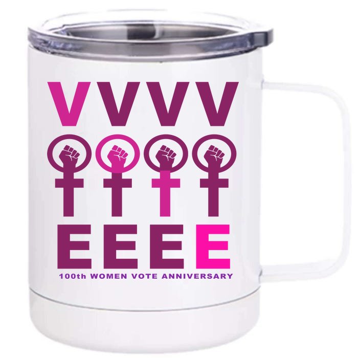 100th Women Vote Anniversary Front & Back 12oz Stainless Steel Tumbler Cup