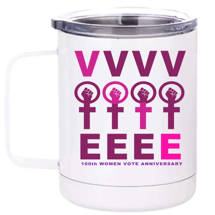 100th Women Vote Anniversary Front & Back 12oz Stainless Steel Tumbler Cup