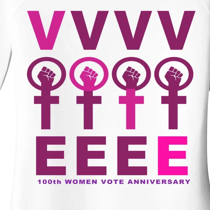 100th Women Vote Anniversary Women's Perfect Tri Tunic Long Sleeve Shirt