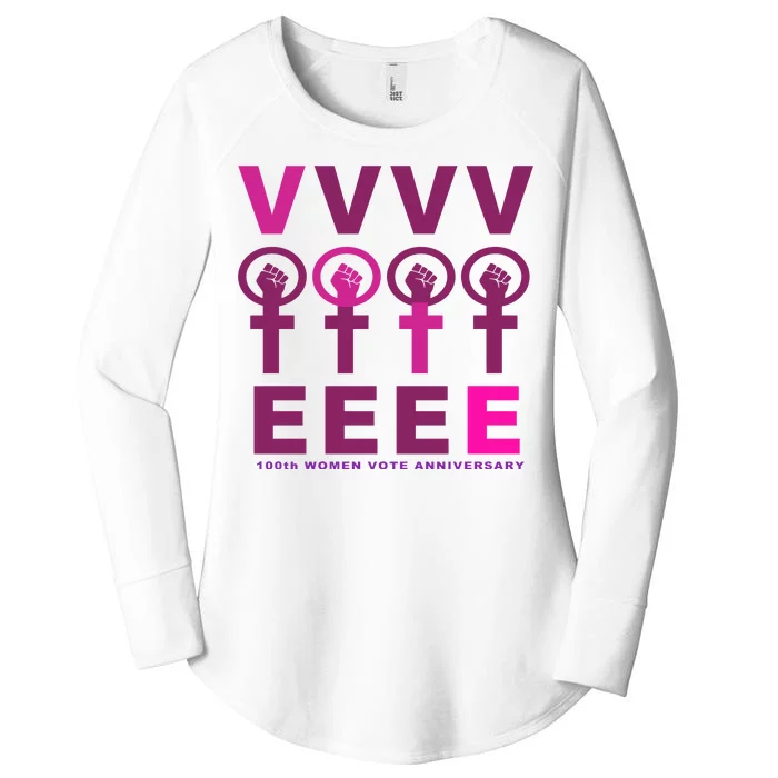 100th Women Vote Anniversary Women's Perfect Tri Tunic Long Sleeve Shirt