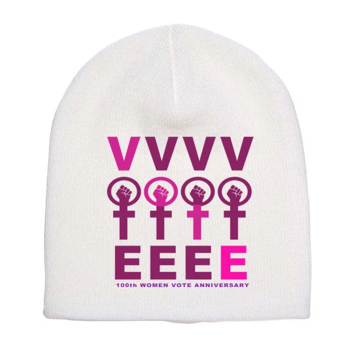 100th Women Vote Anniversary Short Acrylic Beanie