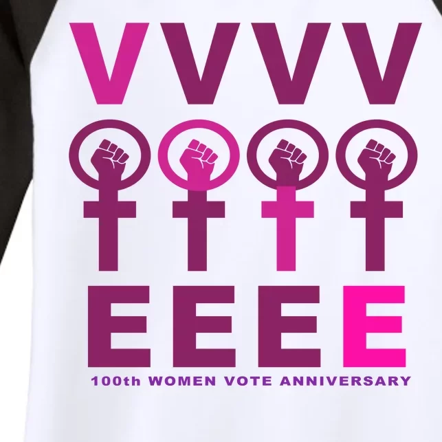 100th Women Vote Anniversary Women's Tri-Blend 3/4-Sleeve Raglan Shirt