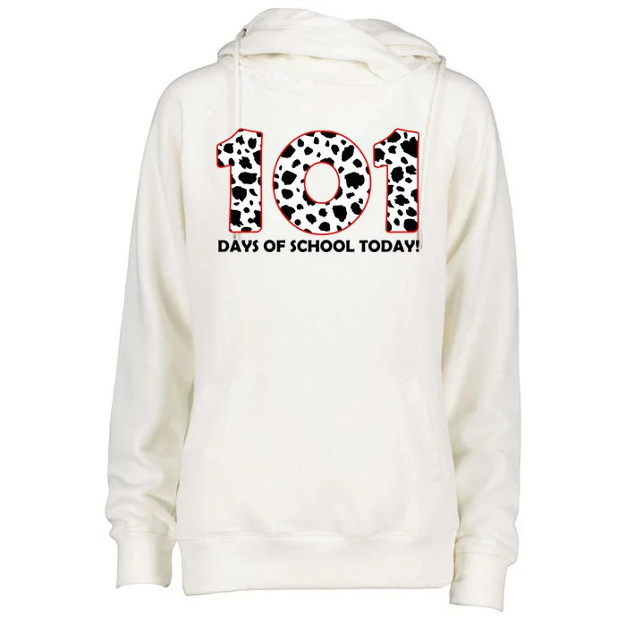 101 Days Of School Womens Funnel Neck Pullover Hood