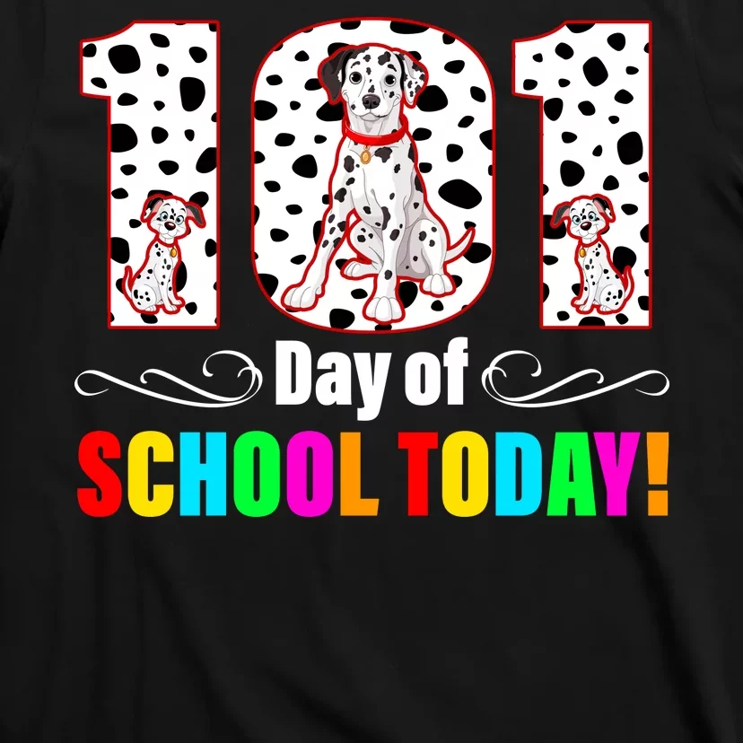 101 Days Of School Dalmatian Dog Cute T-Shirt