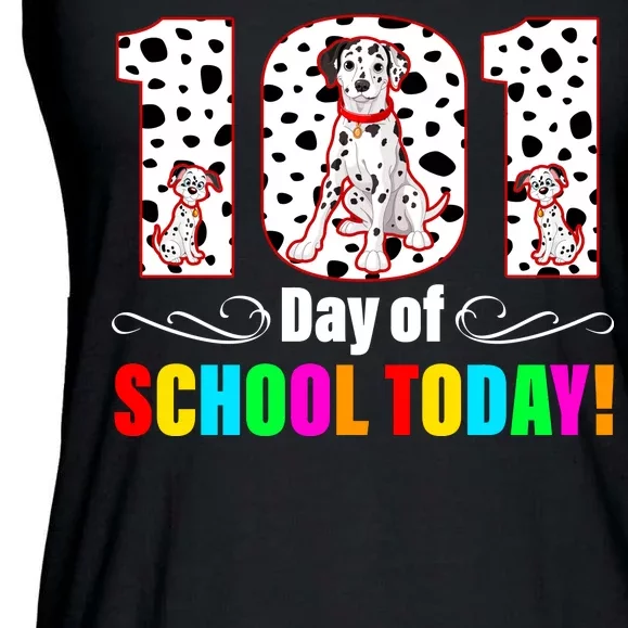 101 Days Of School Dalmatian Dog Cute Ladies Essential Flowy Tank