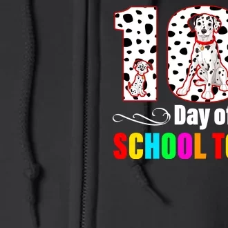 101 Days Of School Dalmatian Dog Cute Full Zip Hoodie