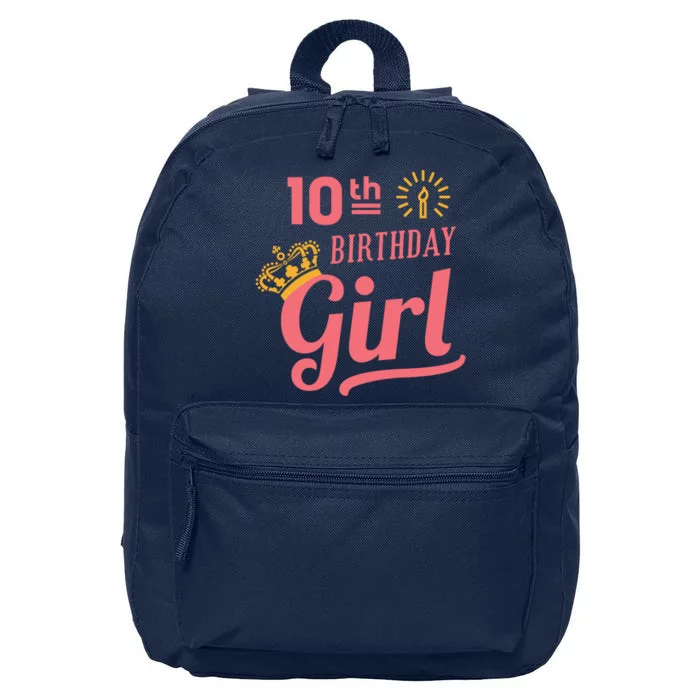 10th Birthday Girl 16 in Basic Backpack