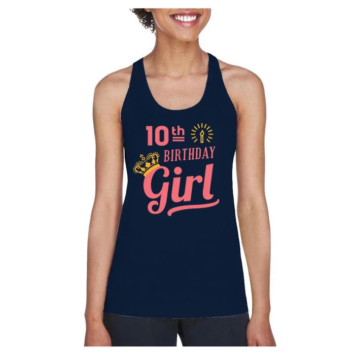 10th Birthday Girl Women's Racerback Tank