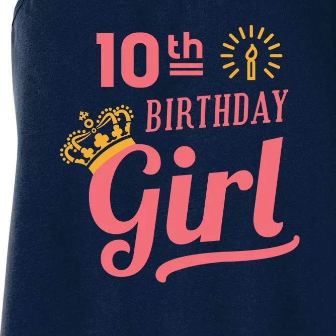 10th Birthday Girl Women's Racerback Tank