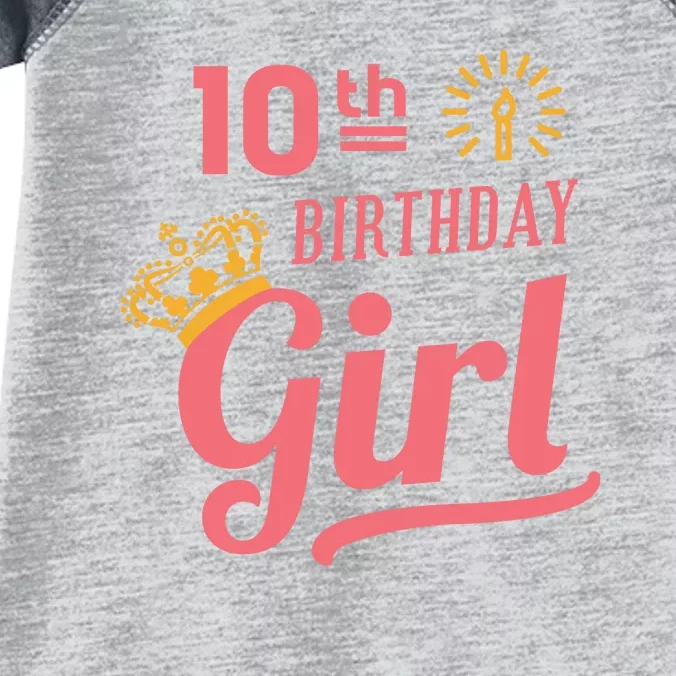 10th Birthday Girl Infant Baby Jersey Bodysuit