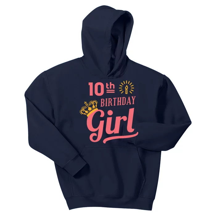 10th Birthday Girl Kids Hoodie