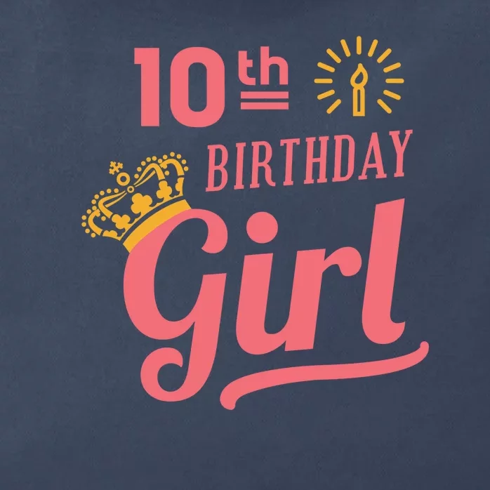 10th Birthday Girl Zip Tote Bag