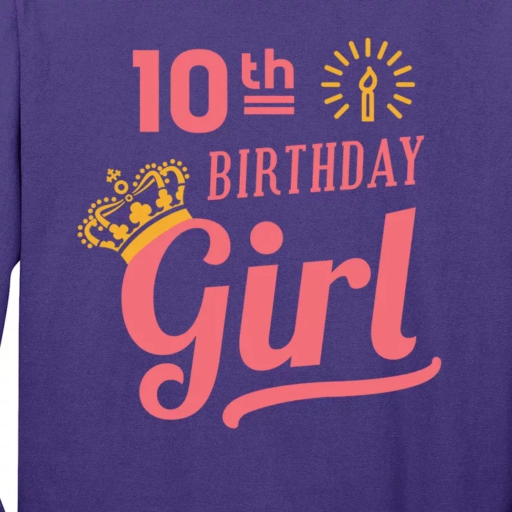 10th Birthday Girl Long Sleeve Shirt