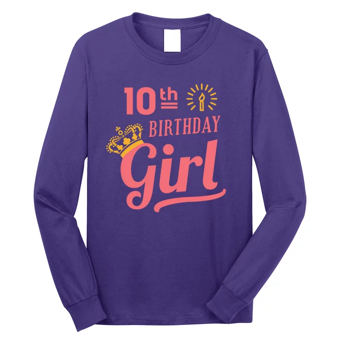 10th Birthday Girl Long Sleeve Shirt