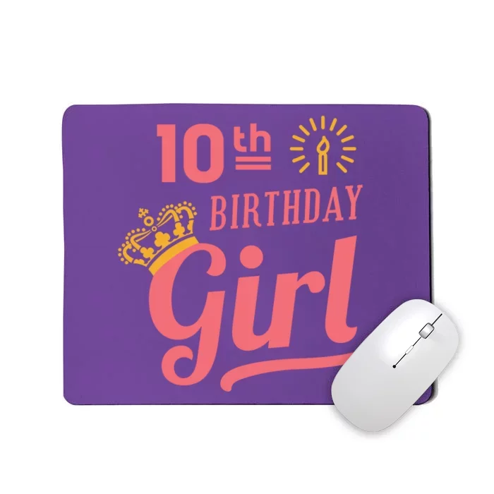 10th Birthday Girl Mousepad