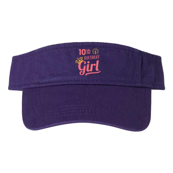 10th Birthday Girl Valucap Bio-Washed Visor