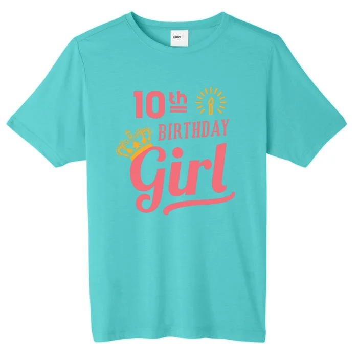 10th Birthday Girl ChromaSoft Performance T-Shirt