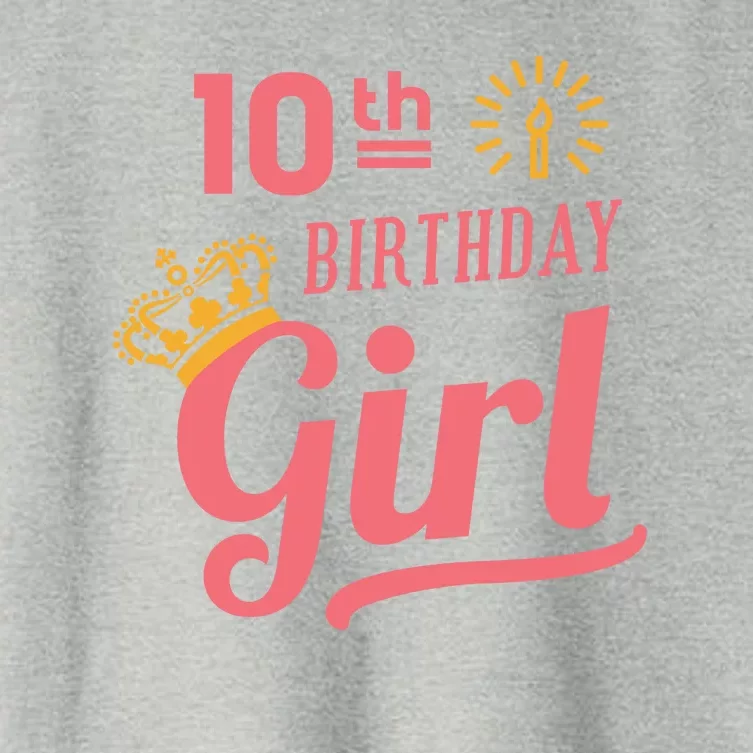 10th Birthday Girl Women's Crop Top Tee