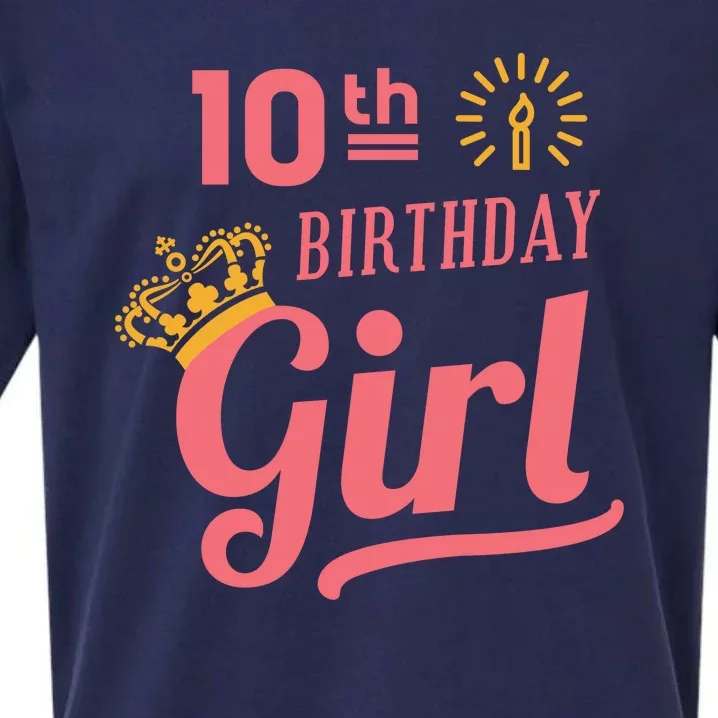 10th Birthday Girl Sueded Cloud Jersey T-Shirt