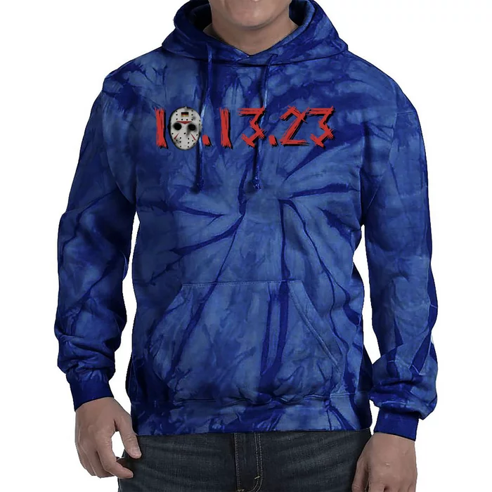 10 13 23 Jason Friday 13th Halloween Horror Character Tie Dye Hoodie